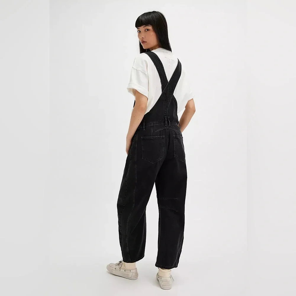 Free People Good Luck Barrel Overalls